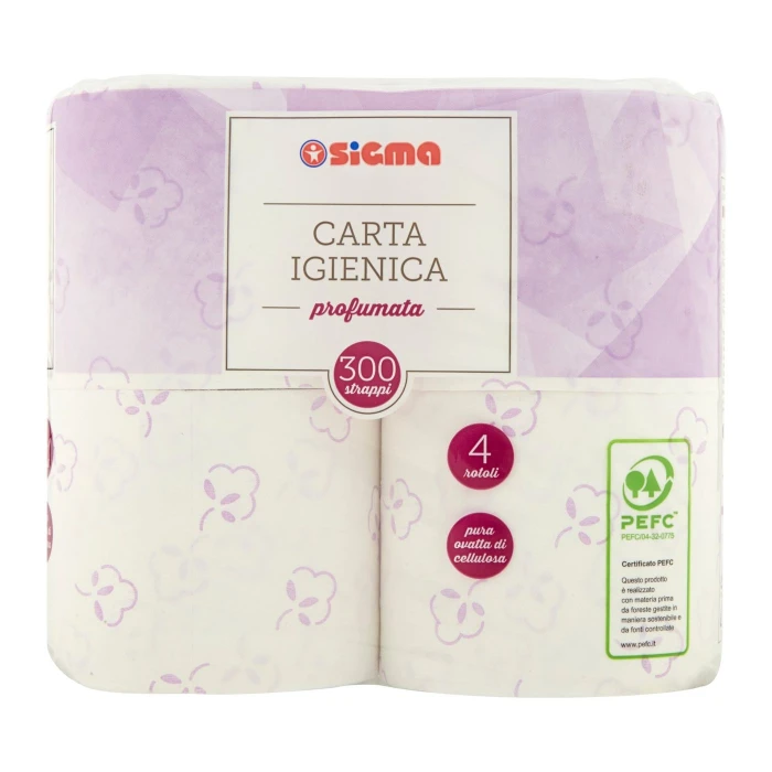 Sigma Carta Igienica profumata 300 strappi 4 rotoli