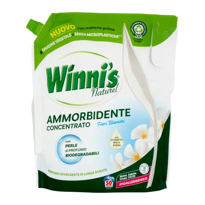 Winni's Naturel Ammorbidente Concentrato Fiori Bianchi pouch 50 Lavaggi 1,25 l