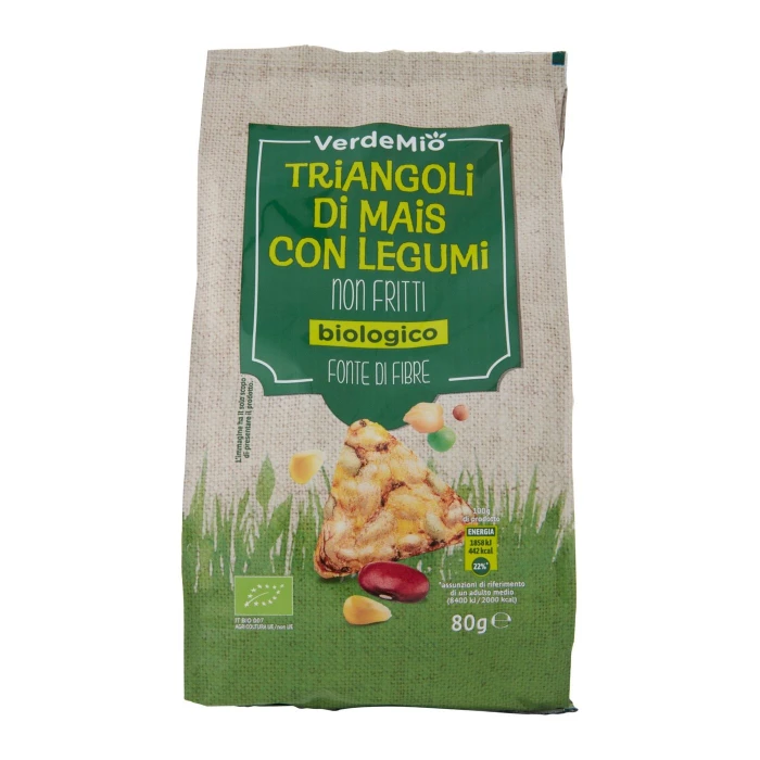 VerdeMio Triangoli di Mais con Legumi biologico 80 g