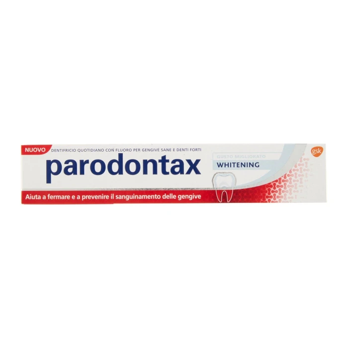 Parodontax whitening dentifricio quotidiano con fluoro per gengive più sane e denti forti 75 ml