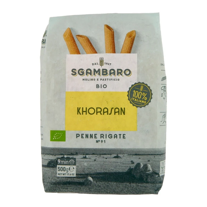 Sgambaro Bio Khorasan Penne Rigate N°91 500 g