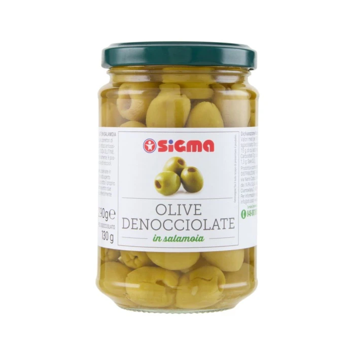 Olive verdi denocciolate salamoia sigma 290gr 130sg