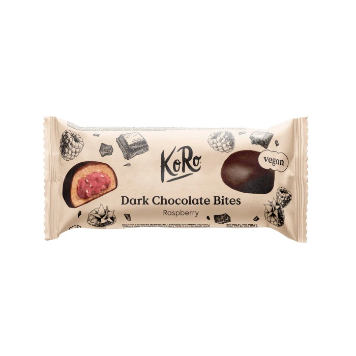 Palline di cioccolato fondente ripiene ai lamponi bio 2 x 20 g