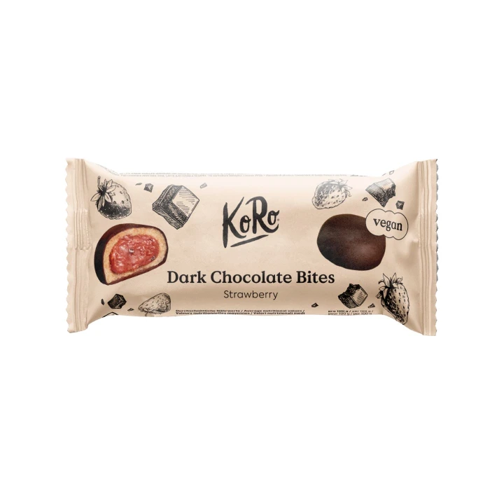 Palline di cioccolato fondente alle fragole bio 2 x 20 g