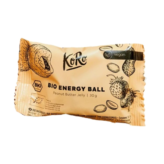 Energy Ball crema di arachidi e marmellata bio 30 g