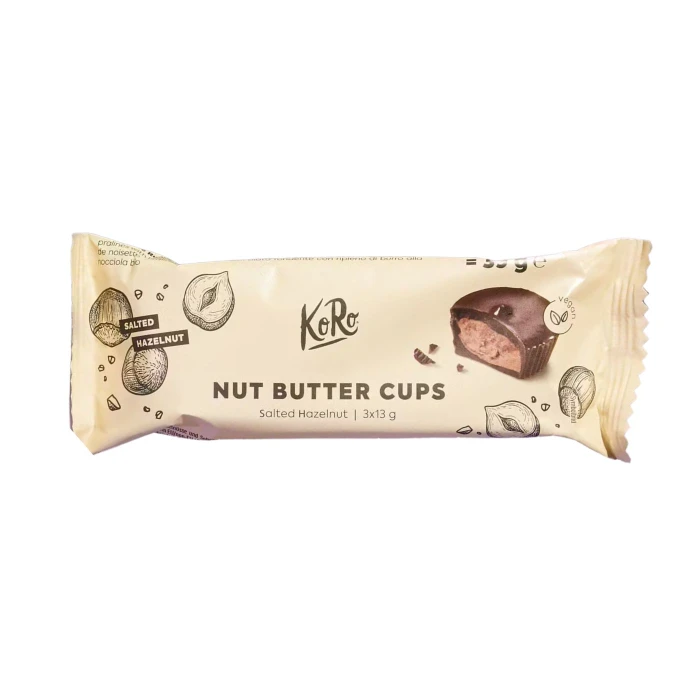 Cups di crema di nocciole salate bio 3 x 13 g