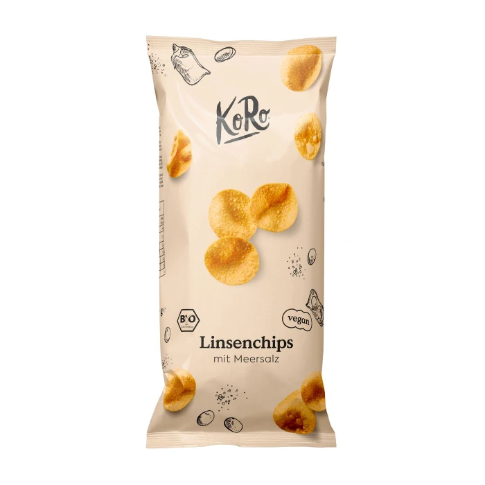 Chips di lenticchie bio con sale marino 100 gr