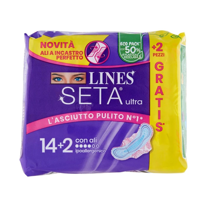 Lines Seta ultra con ali 14+2 pz