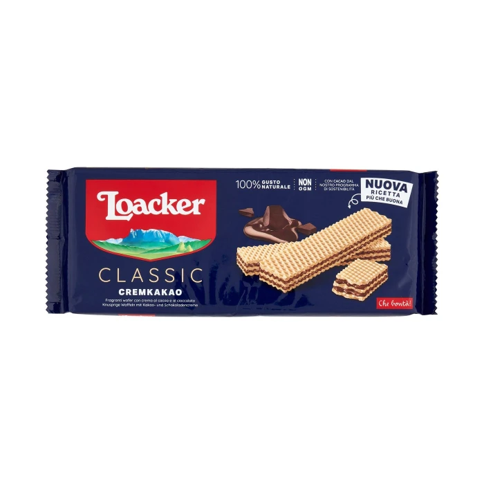 Loacker Wafer Classic Cremkakao con crema al cacao e cioccolato 175 g