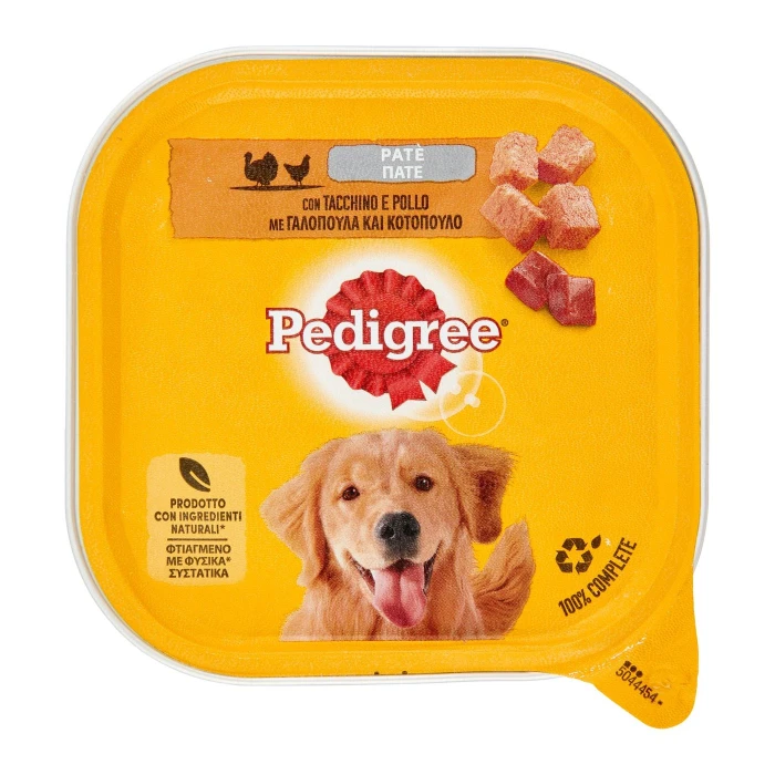 Pedigree Cibo Umido Cane Patè con Tacchino e Pollo 300 g