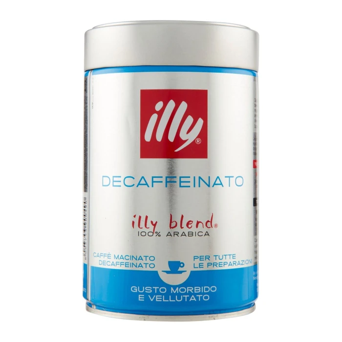 illy Decaffeinato Caffè Macinato Decaffeinato per Tutte le Preparazioni 250 g