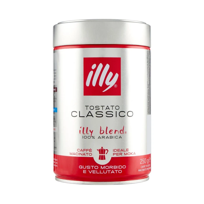 illy Tostato Classico Caffè Macinato Ideale per Moka 250 g