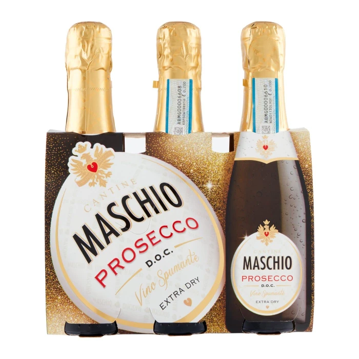 Cantine Maschio Prosecco D.O.C. Vino Spumante Extra Dry 3 x 20 cl