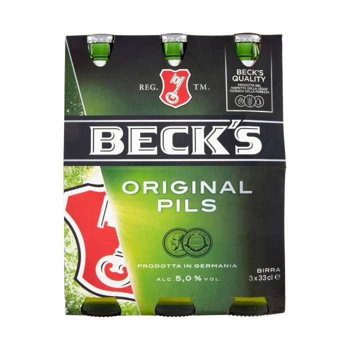 BECK'S Birra pilsner tedesca bottiglia 3x33cl