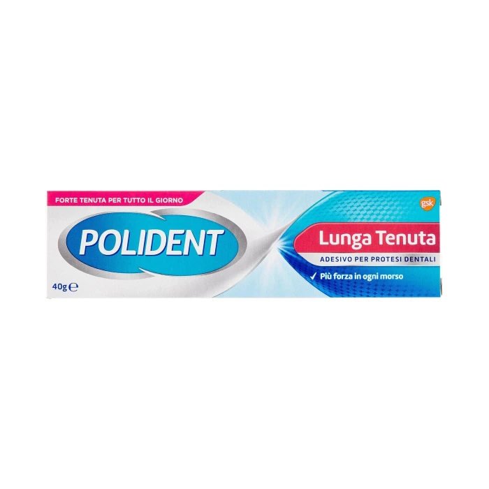 Polident lunga tenuta adesivo per protesi dentiera giornaliera ad alto comfort fino a 12 ore 40g