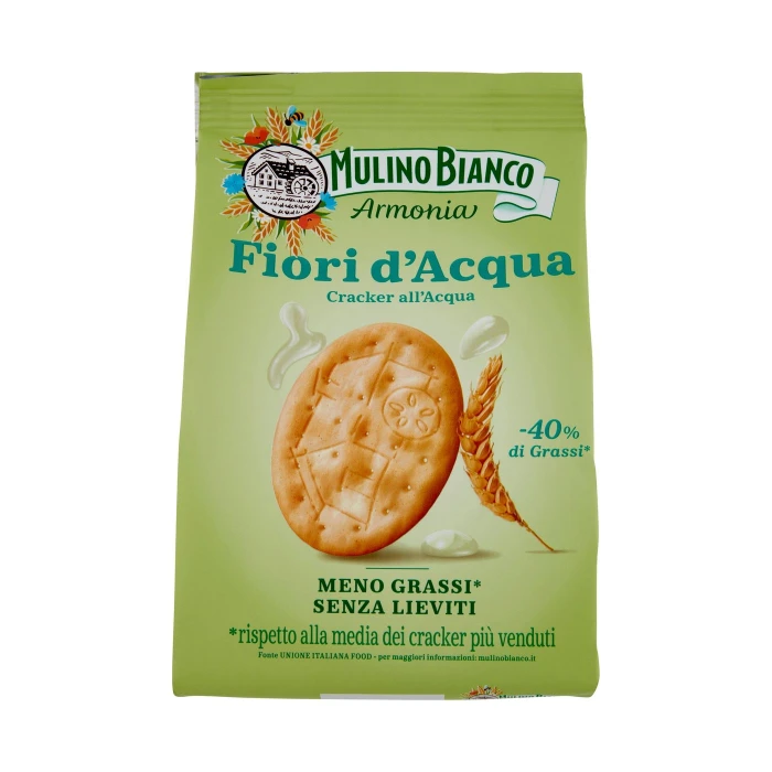 Mulino Bianco Armonia Fiori d'Acqua Cracker Senza Lievito Ricchi di Fibre 250g