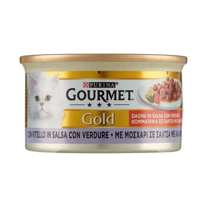 PURINA GOURMET Gold Dadini in Salsa con Verdure con Vitello in Salsa con Verdure 85 g