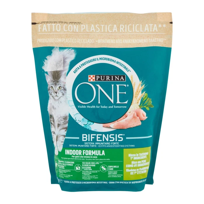 PURINA ONE Indoor Formula Ricco in Tacchino 800 g