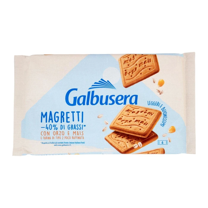 Galbusera Magretti -40% di Grassi* con Orzo e Mais 6 x 58,3 g
