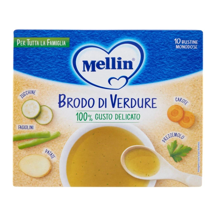 MELLIN Brodo di Verdure (10 bustine monodose da 8g) 80 g