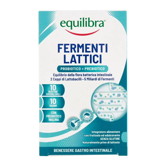 equilibra Fermenti Lattici Probiotico + Prebiotico 10 Bustine Orosolubili 18 g