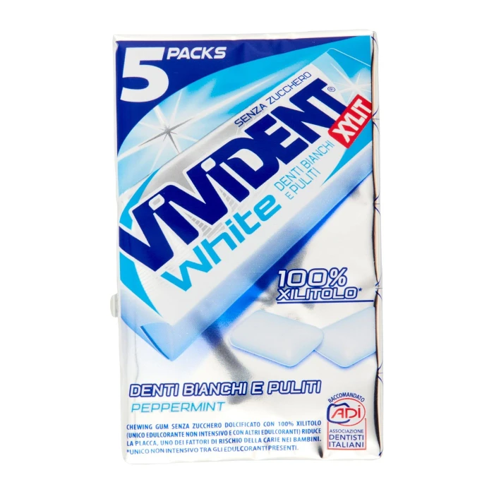 Vivident Xylit White Peppermint 5 Packs 67,5 g