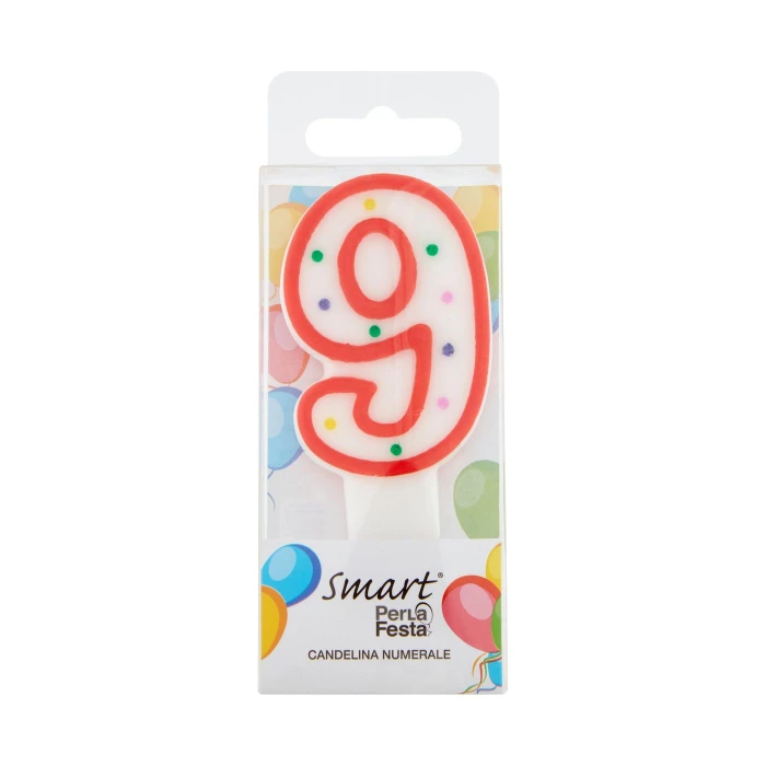 Smart PerLa Festa Candelina Numerale 9 1 pz