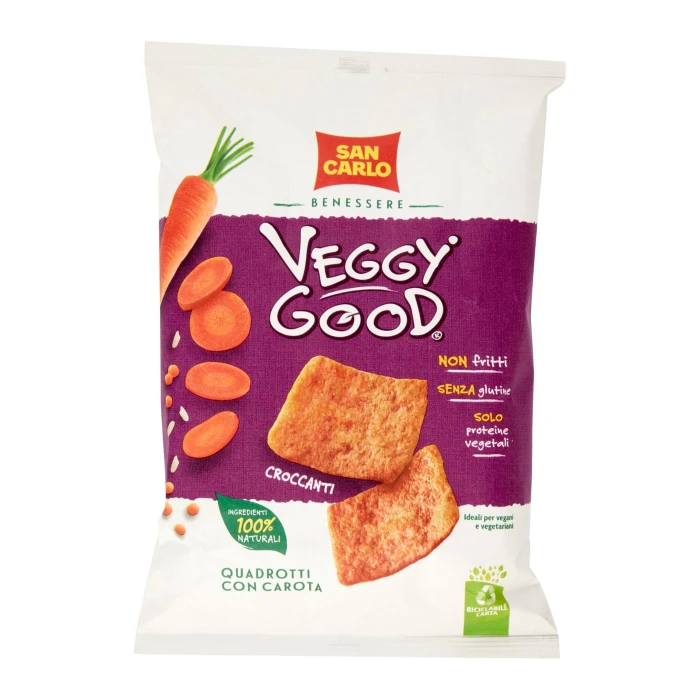 San Carlo Benessere Veggy Good Quadrotti con Carota 70 g
