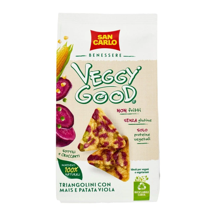 San Carlo Benessere Veggy Good Triangolini con Mais e Patata Viola 65 g