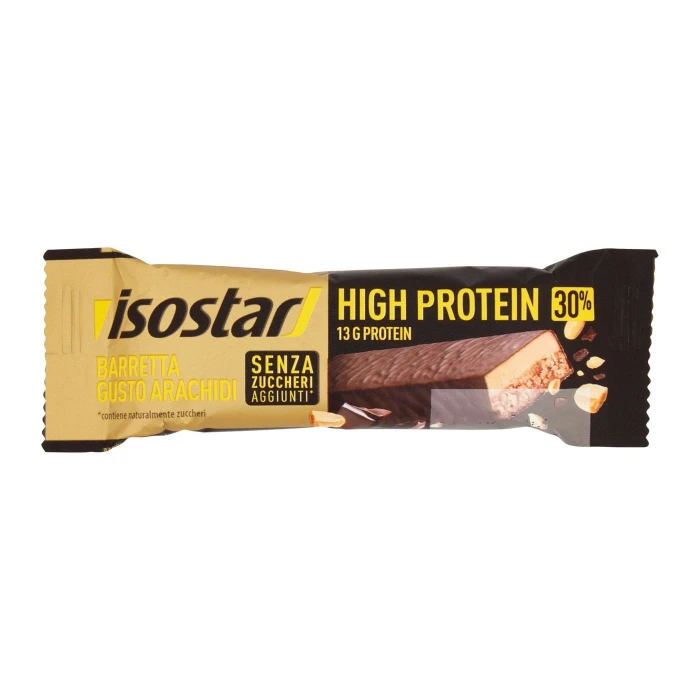Isostad High Protein Bar 30%, gusto Arachidi, barretta proteica senza zuccheri aggiunti* - 45g