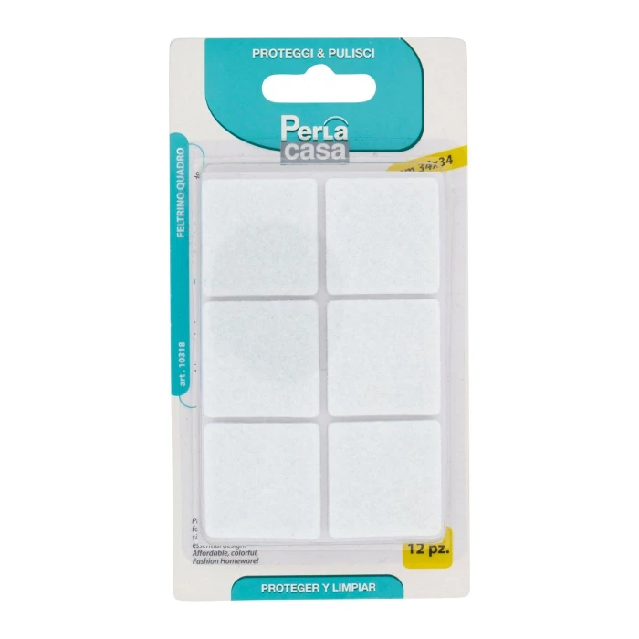 PerLa casa Proteggi & Pulisci Feltrino Quadro mm 34x34 12 pz
