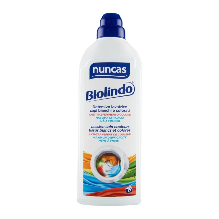 nuncas Biolindo Detersivo lavatrice capi bianchi e colorati 1 l